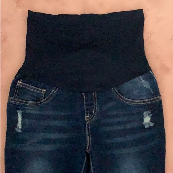 Dark blue maternity jeans - Picture 2 of 6